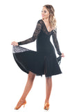 "Fabiana Black" Latin Dance Dress - DanceLuxe Boutique
