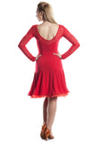 Fabiana Red Latin Dress - DanceLuxe Boutique