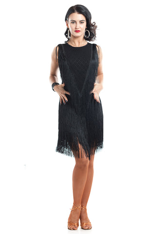 "Dellagio Black" Latin Dress - DanceLuxe Boutique