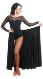 "Long Wrap" Black Dance Skirt - DanceLuxe Boutique