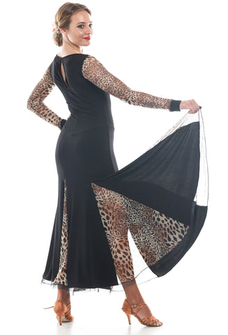 "Charmed & Leopard" Ballroom Dance Dress - DanceLuxe Boutique