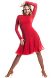 Fabiana Red Latin Dress - DanceLuxe Boutique