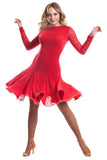 Fabiana Red Latin Dress - DanceLuxe Boutique