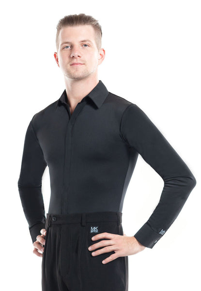 Men's Black Dance Shirt - DanceLuxe Boutique