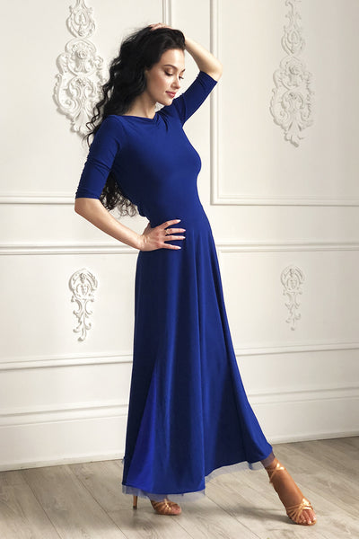 "Anastasia" Blue Ballroom Dress - DanceLuxe Boutique