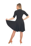 Black Wrap Latin Dress - DanceLuxe Boutique