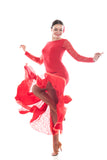 "Grace Red Lace" Ballroom Dress - DanceLuxe Boutique