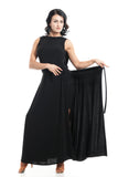 "Long Wrap" Black Dance Skirt - DanceLuxe Boutique